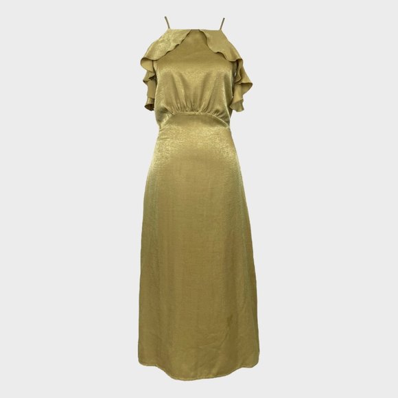 NWT Donna Mizani Cocktail Dress Alianna Sleeveless A-Line Midi Women's Small - Picture 3 of 12